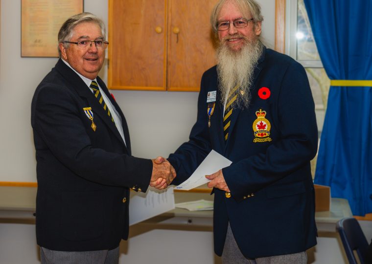 Comrade Gary Miller is receiving his 10 year pin on 11 Nov 23