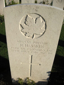 Private Robert Askin's Grave Marker