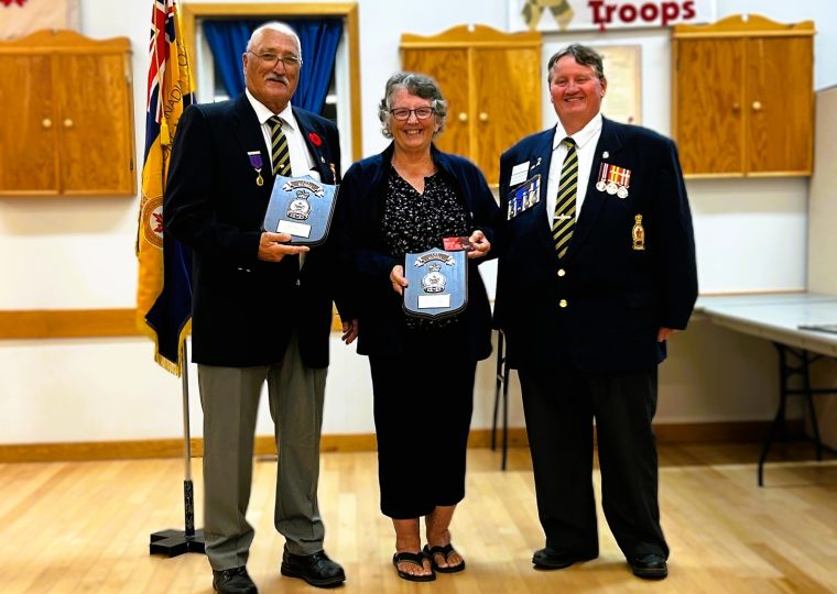 Cdes Nancy DeVries and Ben Angel were recognized and awarded a Life Membership by Deputy District Comd Rob on 25 Sep